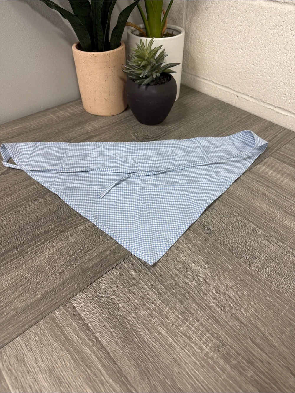 Ader Error “But Near Missed Things” Gingham Head Scarf